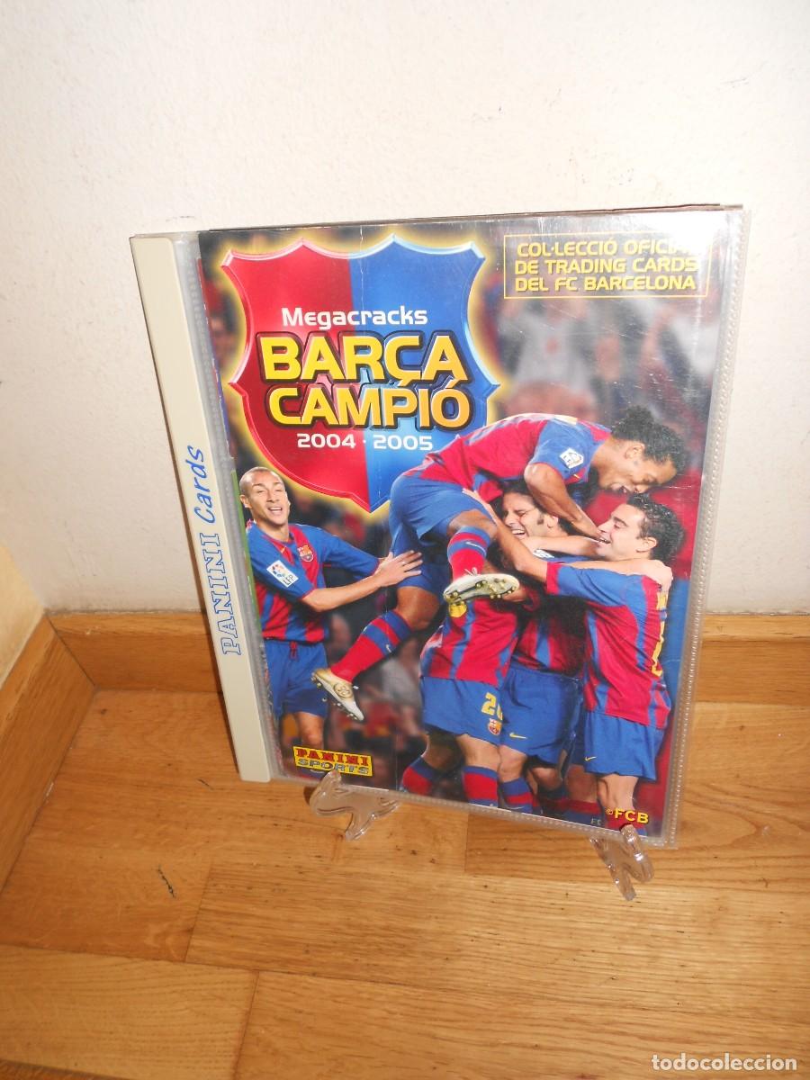 &Aacute;lbum de f&uacute;tbol completo: BAR&Ccedil;A CAMPIO 2004 2005 Megacracks PANINI ALBUM COMPLETO / Cards 3 MESSI + 3 INIESTA + 4 XAVI - 1&euro;y+