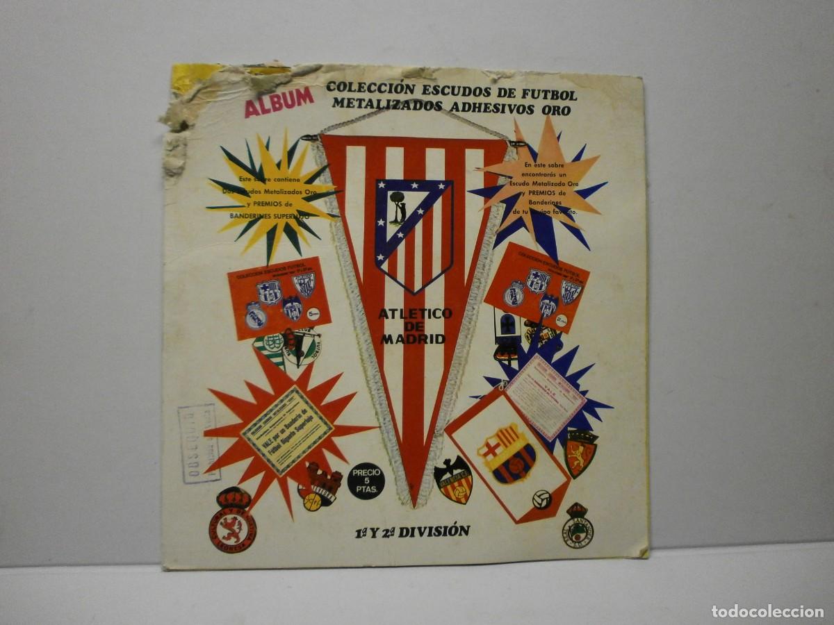 &Aacute;lbum de f&uacute;tbol completo: album completo escudos de futbol metalizados a&ntilde;os 70 distribuidora guipuzcoana irun