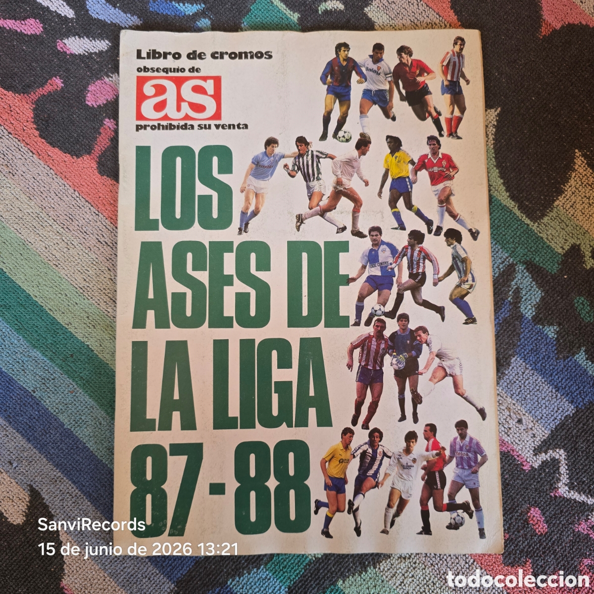 Caderneta de futebol completa: &Aacute;LBUM DE CROMOS LOS ASES DE LA LIGA 87-88 (OBSEQUIO DE AS) [COMPLETO]