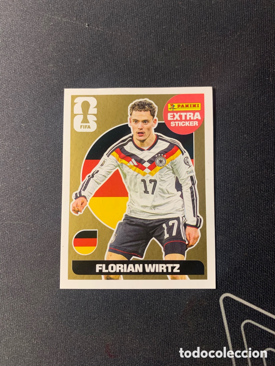 &Aacute;lbum de f&uacute;tbol completo: Flori&aacute;n Wirtz Extra Sticker Oro Mundial 2026