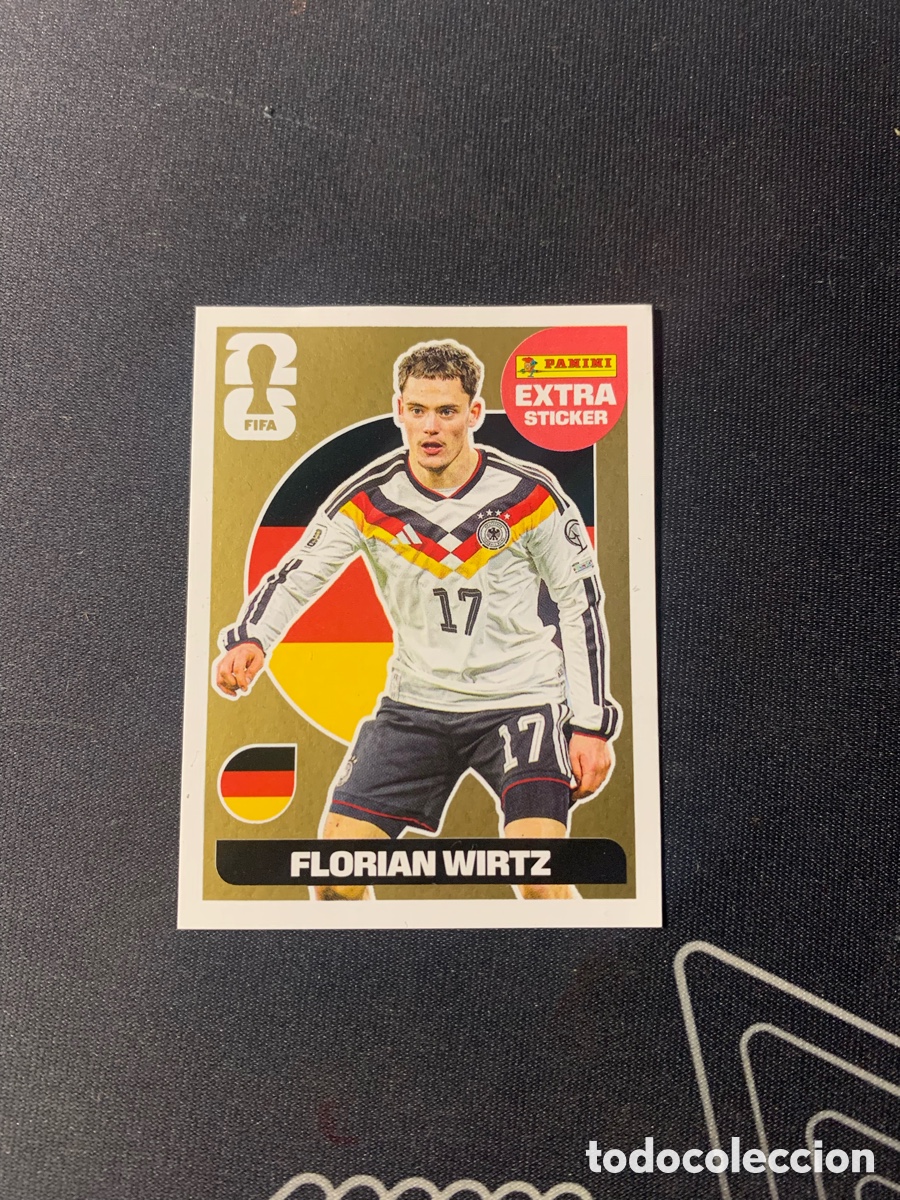 &Aacute;lbum de f&uacute;tbol completo: Flori&aacute;n Wirtz Extra Sticker Oro Mundial 2026