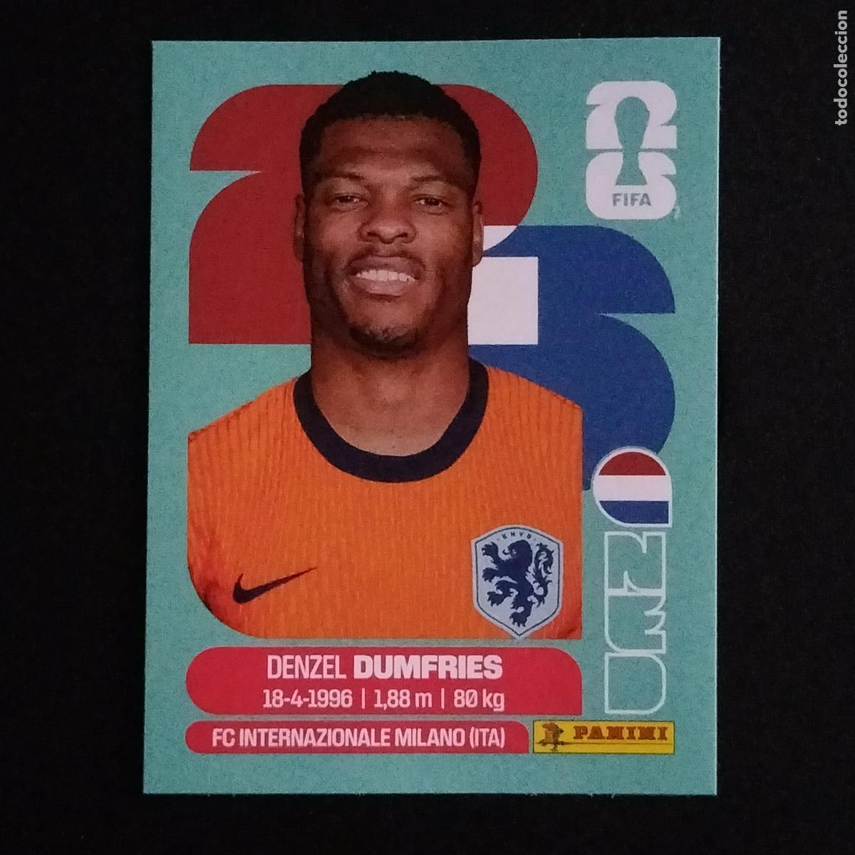 &Aacute;lbum de f&uacute;tbol completo: NED 6 DENZEL DUMFRIES HOLANDA NETHERLANDS CROMOS STICKER MUNDIAL 26 2026 FIFA WORLD CUP PANINI