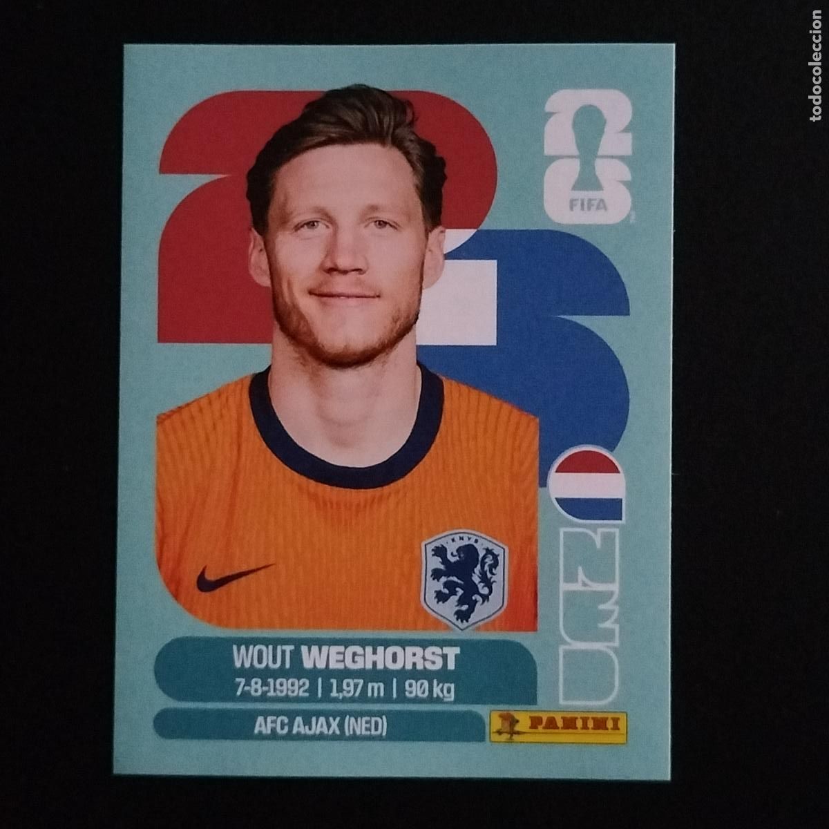 &Aacute;lbum de f&uacute;tbol completo: NED 19 WOUT WEGHORST HOLANDA NETHERLANDS CROMOS STICKER MUNDIAL 26 2026 FIFA WORLD CUP PANINI