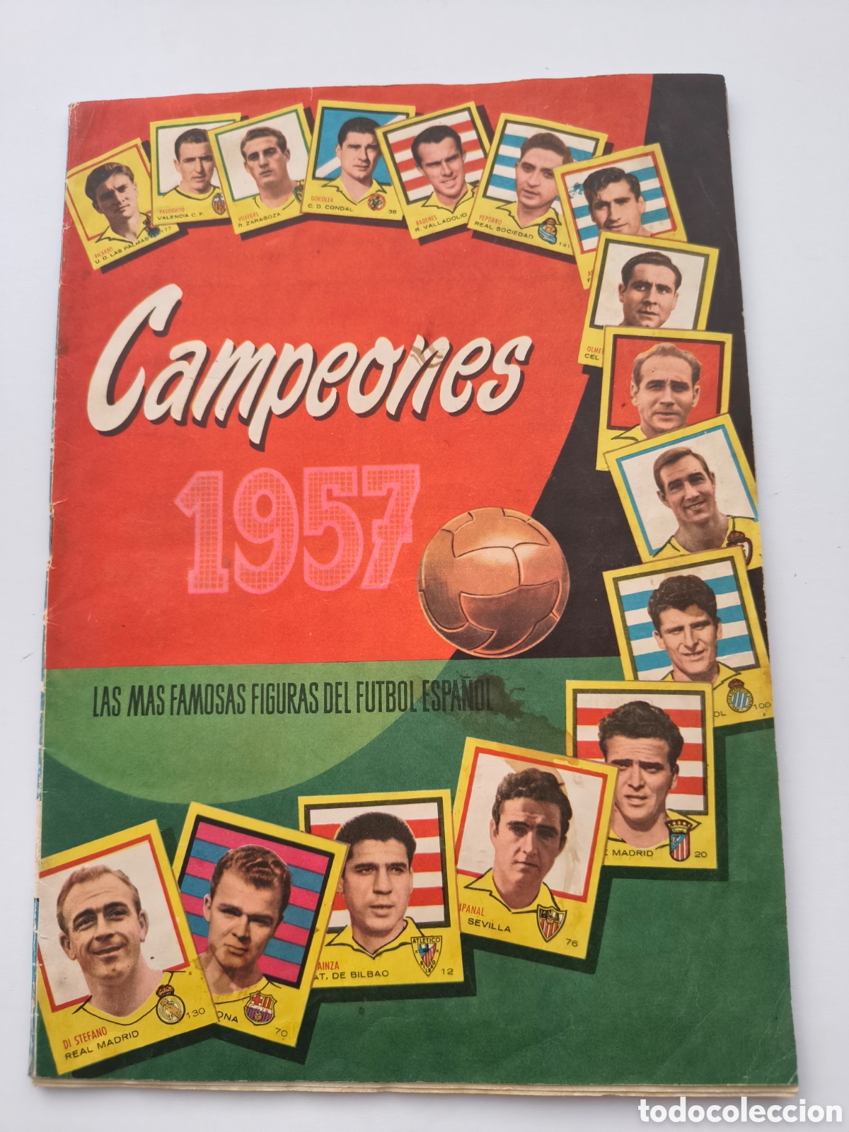 &Aacute;lbum de f&uacute;tbol completo: &Aacute;lbum de Campeones 1956-1957 de Bruguera completo.