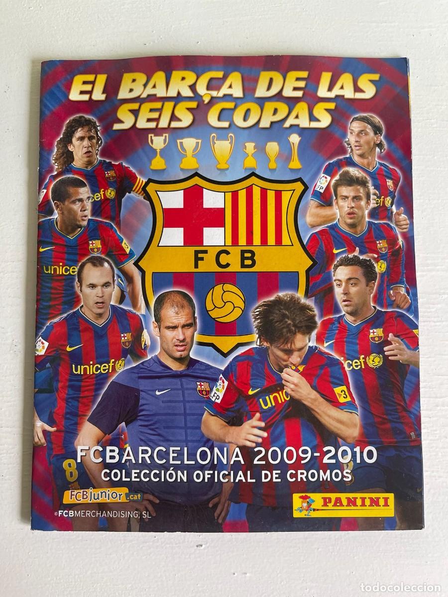 &Aacute;lbum de f&uacute;tbol completo: El Bar&ccedil;a de las Seis Copas &ndash; FC Barcelona 2009-2010 &ndash; Cromos Pegados Con Celo