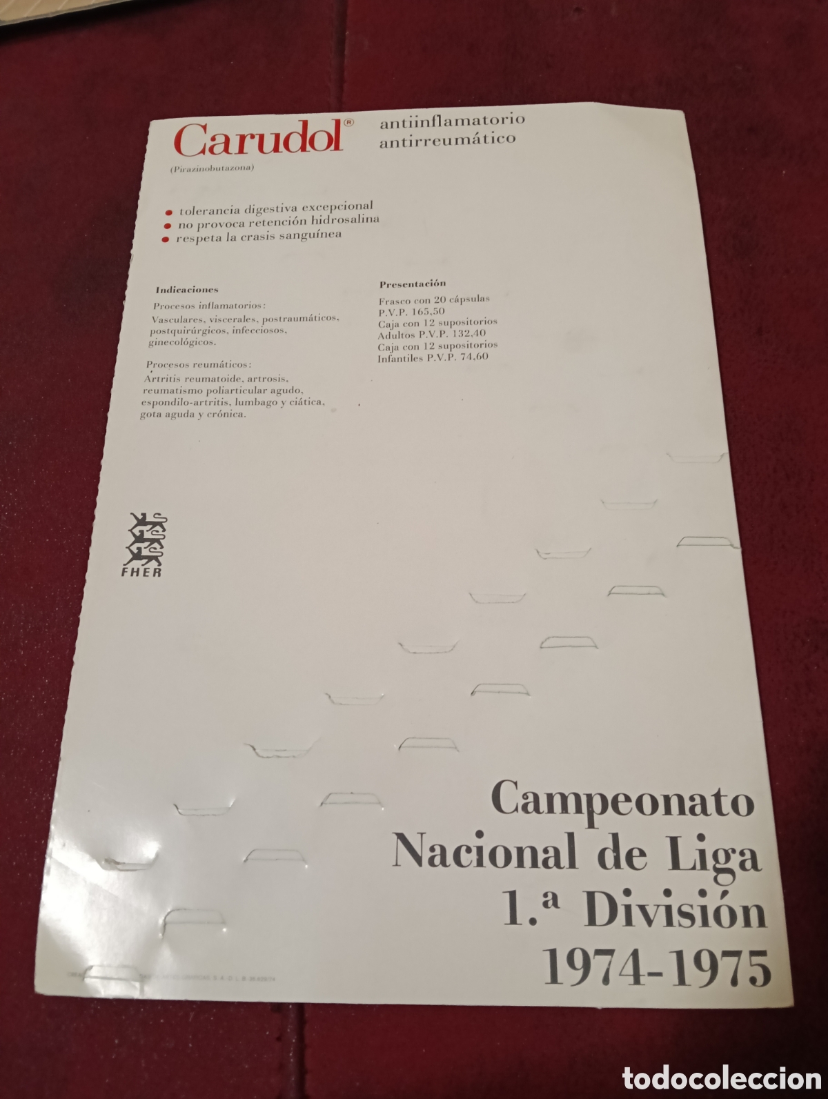 &Aacute;lbum de f&uacute;tbol completo: &Aacute;lbum cromos f&uacute;tbol temporada 1974-1975 Carudol