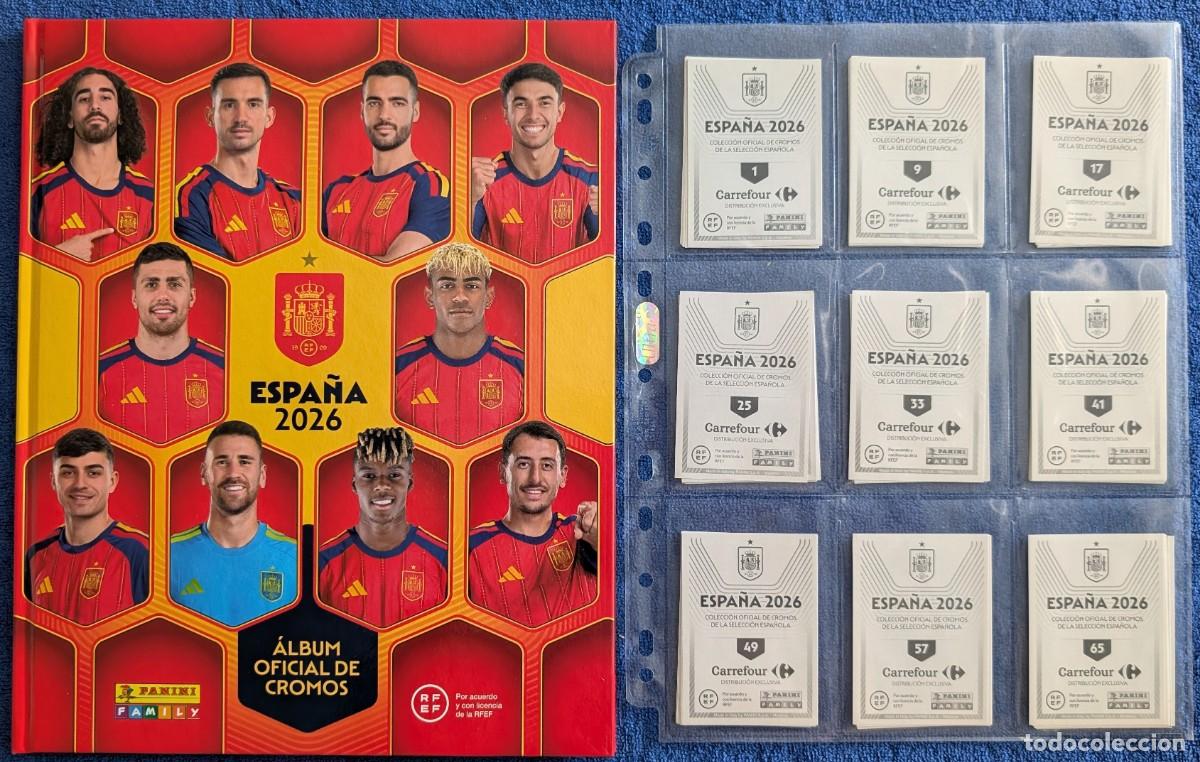 &Aacute;lbum de f&uacute;tbol completo: Espa&ntilde;a 2026 - MUndia de futbol 2026 - Carrefour - Panini &iexcl;Colecci&oacute;n completa sin pegar!