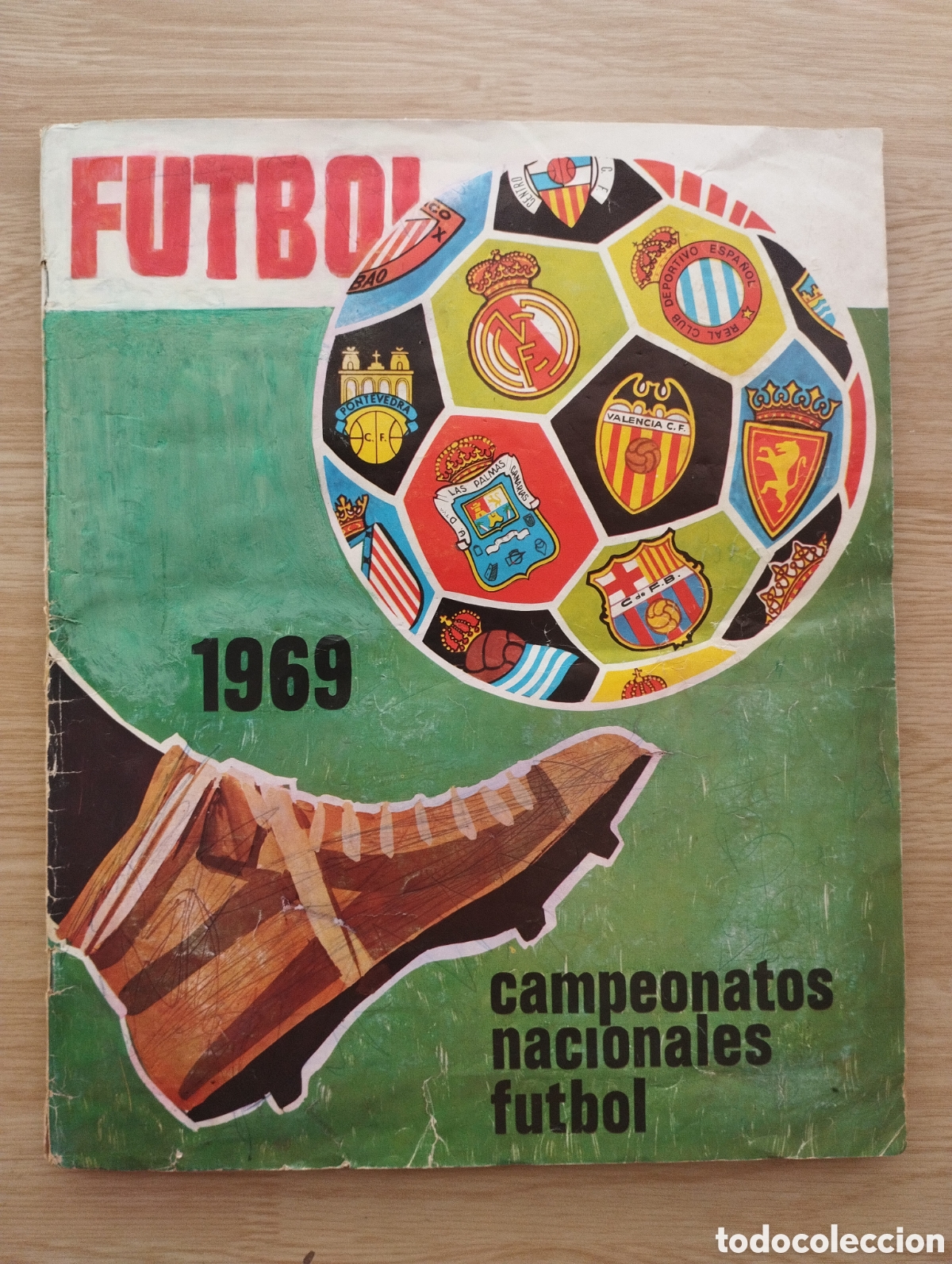 &Aacute;lbum de f&uacute;tbol completo: &Aacute;lbum de cromos de f&uacute;tbol 1969 Completo.