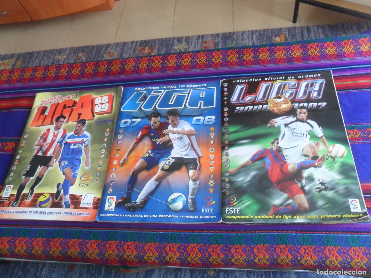 &Aacute;lbum de f&uacute;tbol completo: ESTE LIGA 2006 2007 06 07 COMPLETO, ESTE LIGA 2007 208 07 08 Y ESTE LIGA 08 09 2008 2009 INCOMPLETO.