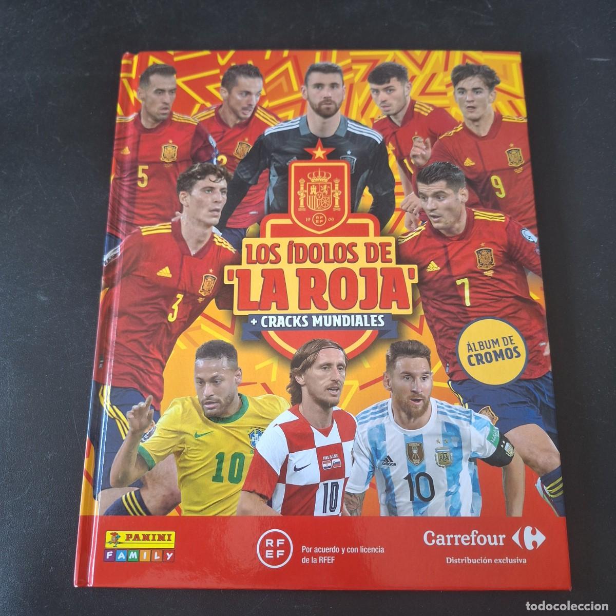 &Aacute;lbum de f&uacute;tbol completo: &Aacute;LBUM COMPLETO 72 CROMOS &rdquo;LOS &Iacute;DOLOS DE LA ROJA&rdquo; Mundial Qatar 2022 / Panini Carrefour
