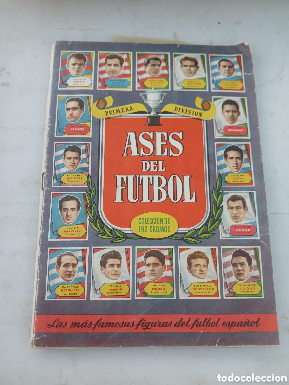&Aacute;lbum de f&uacute;tbol completo: ALBUM COMPLETO ASES DEL FUTBOL PRIMERA DIVISI&Oacute;N 1952 / 53 -ED. BRUGUERA- 192 CROMOS - COMPLETO.