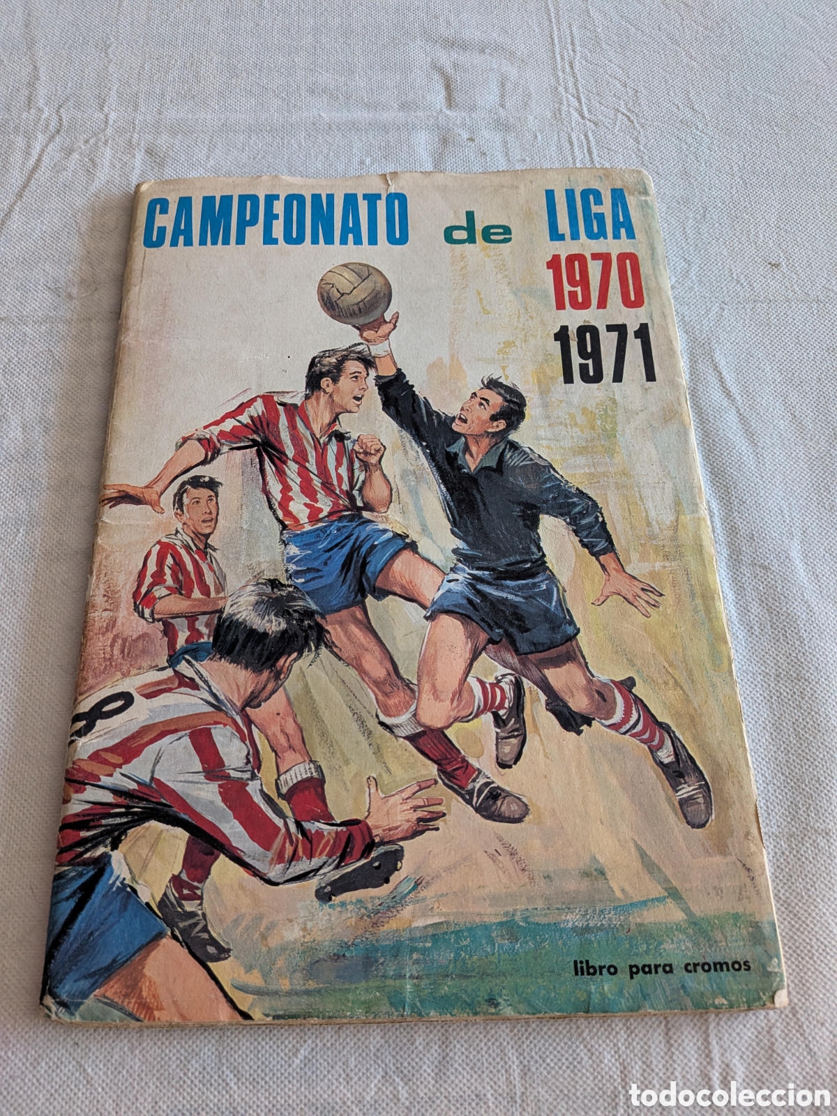 &Aacute;lbum de f&uacute;tbol completo: ALBUM CAMPEONATO DE LIGA 1970-1971 DISGRA FHER COMPLETO. CROMO PAQUITO (GIJON) FIRMADO.