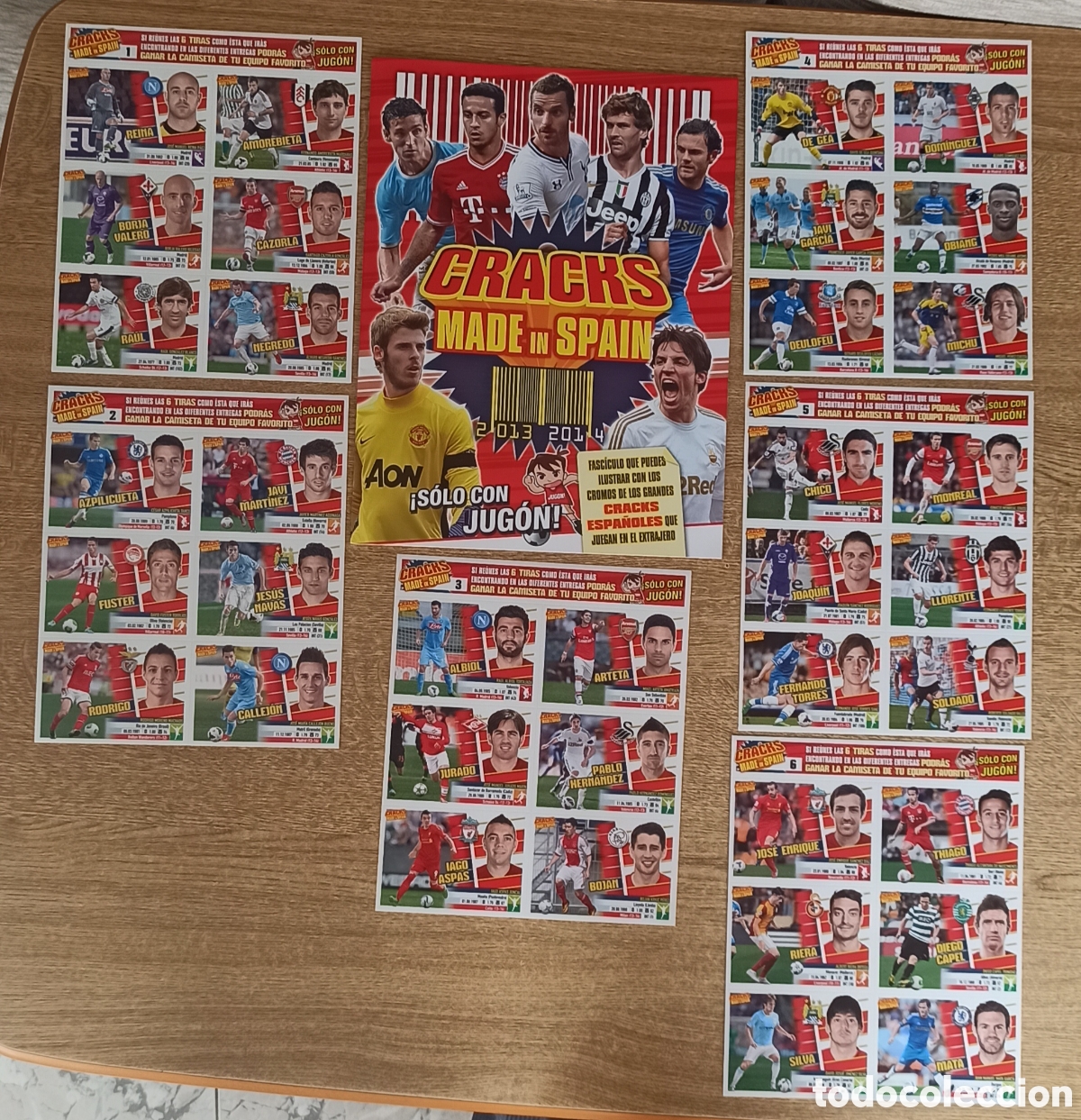 Complete Football Album: Cracks Made in Spain - Panini Colecci&oacute;n completa 36 cromos revista Jug&oacute;n - 13 14 2013 2014