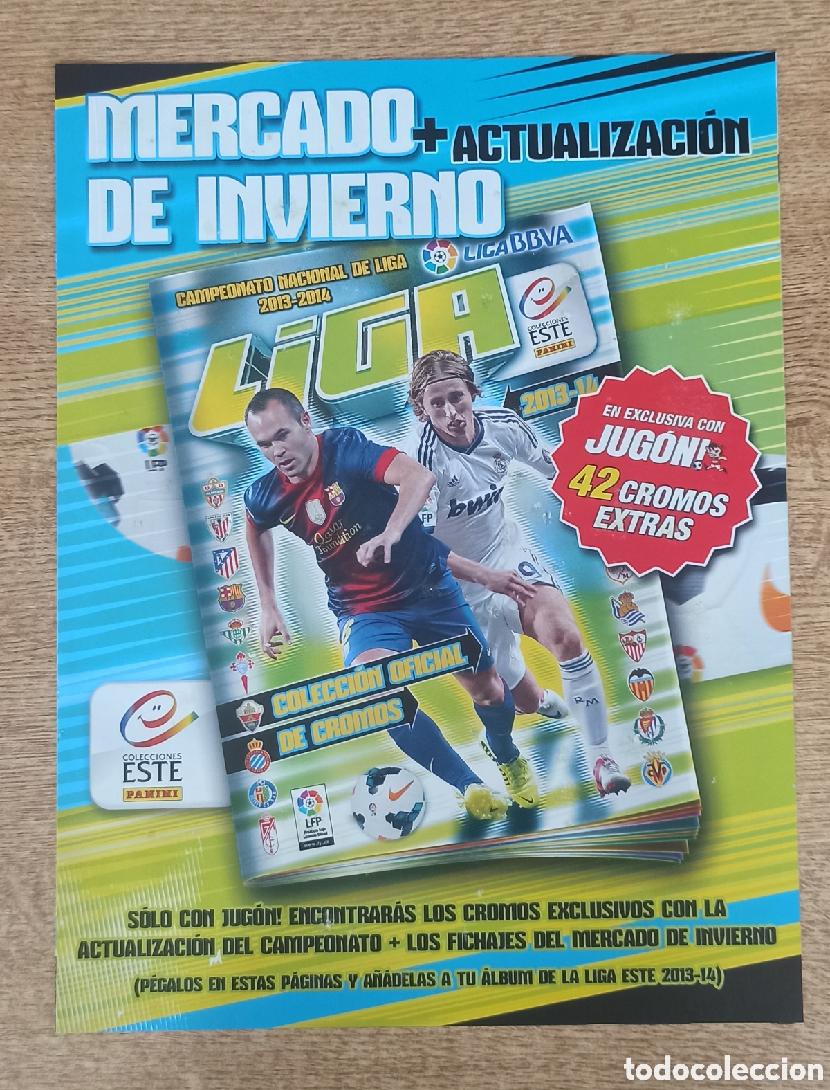 Album de football complet: lote completo mercado invierno Liga Panini Este 2013 2014 13 14 + hojas para pegar. Leer descripci&oacute;n