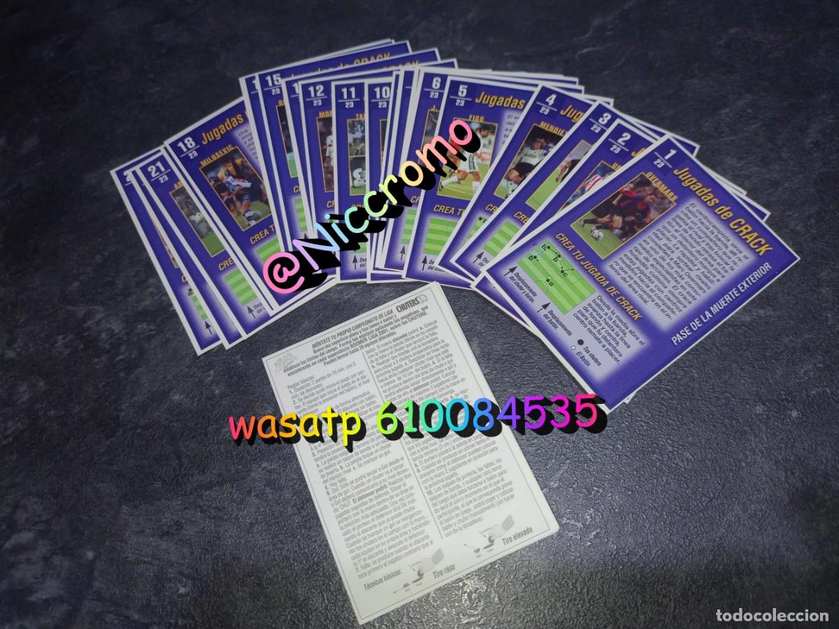 Album de football complet: completa las 23 jugadas de crack liga futbol 200 2001 chuters boomer chicles panini este nuevas