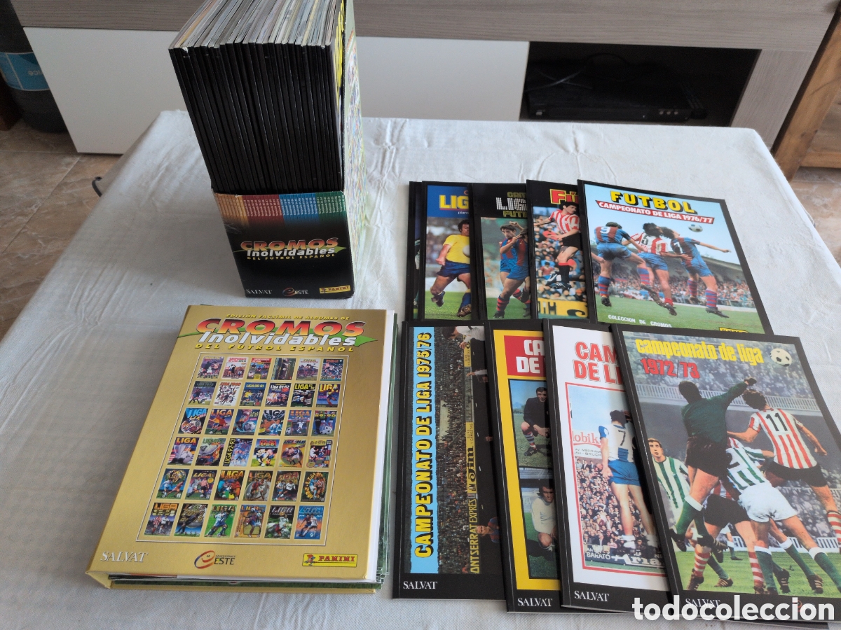 &Aacute;lbum de f&uacute;tbol completo: COLECCION COMPLETA CROMOS INOLVIDABLES LOTE 36 ALBUM FACSIMIL ESTE LIGA + FASCICULO PANINI SALVAT