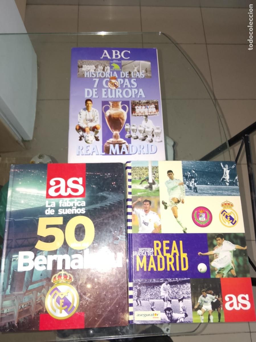 &Aacute;lbum de f&uacute;tbol completo: AS HISTORIA GR&Aacute;FICA DEL REAL MADRID, 50 A&Ntilde;OS DEL BERNAB&Eacute;U Y ABC DE LAS 7 COPAS EUROPA