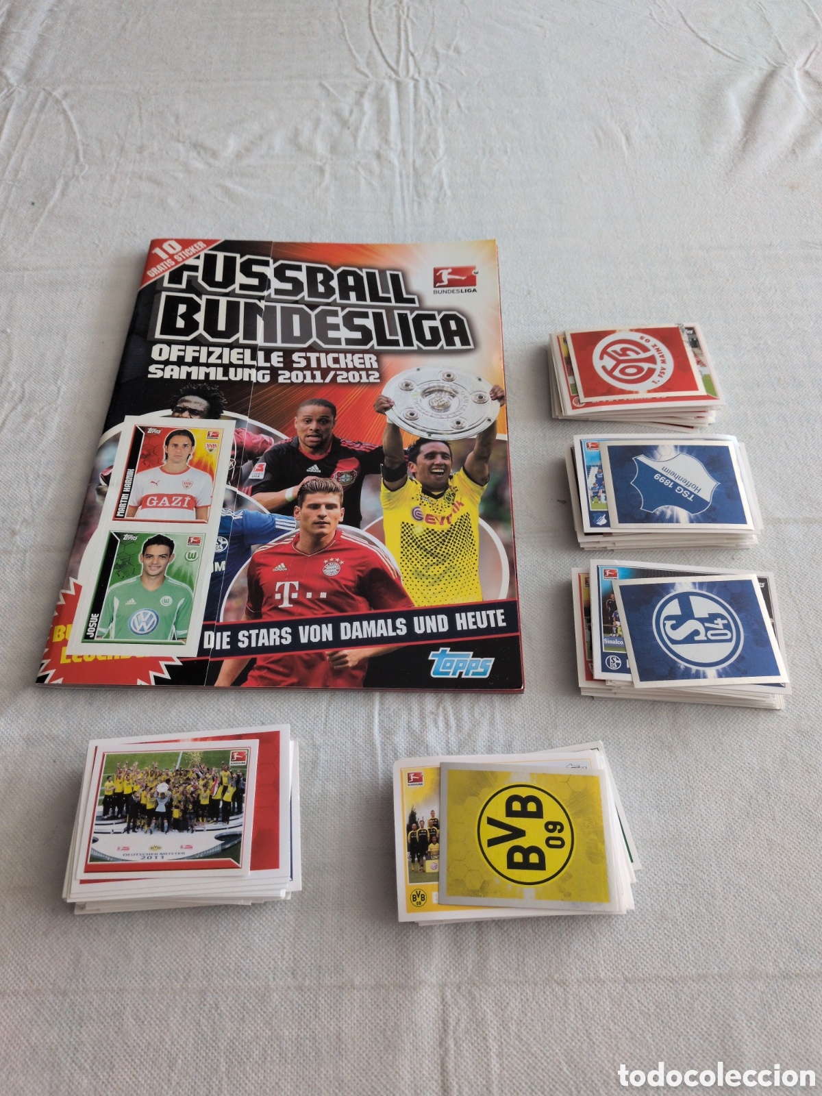 &Aacute;lbum de f&uacute;tbol completo: ALBUM DE CROMOS TOPPS BUNDESLIGA 2011-12 - ALEMANIA - 100% COMPLETO A PEGAR. EXCELENTE ESTADO
