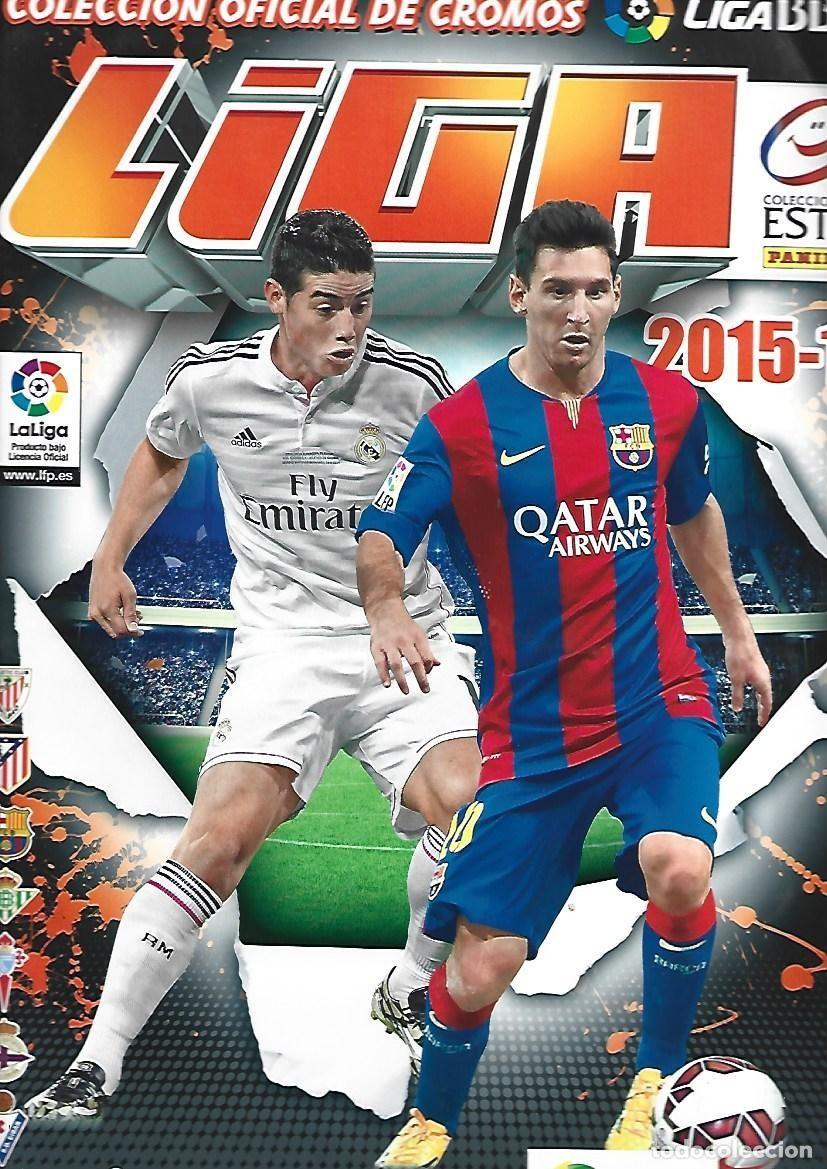 &Aacute;lbum de f&uacute;tbol completo: Liga 2015-16, Este/Panini, con 501 cromos, muy buen estado