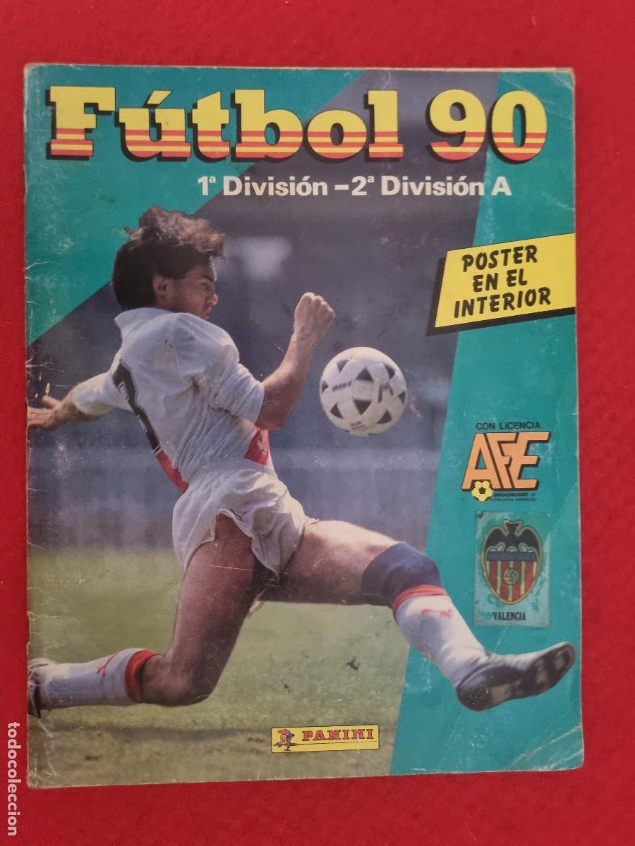 &Aacute;lbum de f&uacute;tbol completo: ALBUM FUTBOL 90 1&ordf; Y 2&ordf; DIVISION COMPLETO PANINI 1990 ORIGINAL