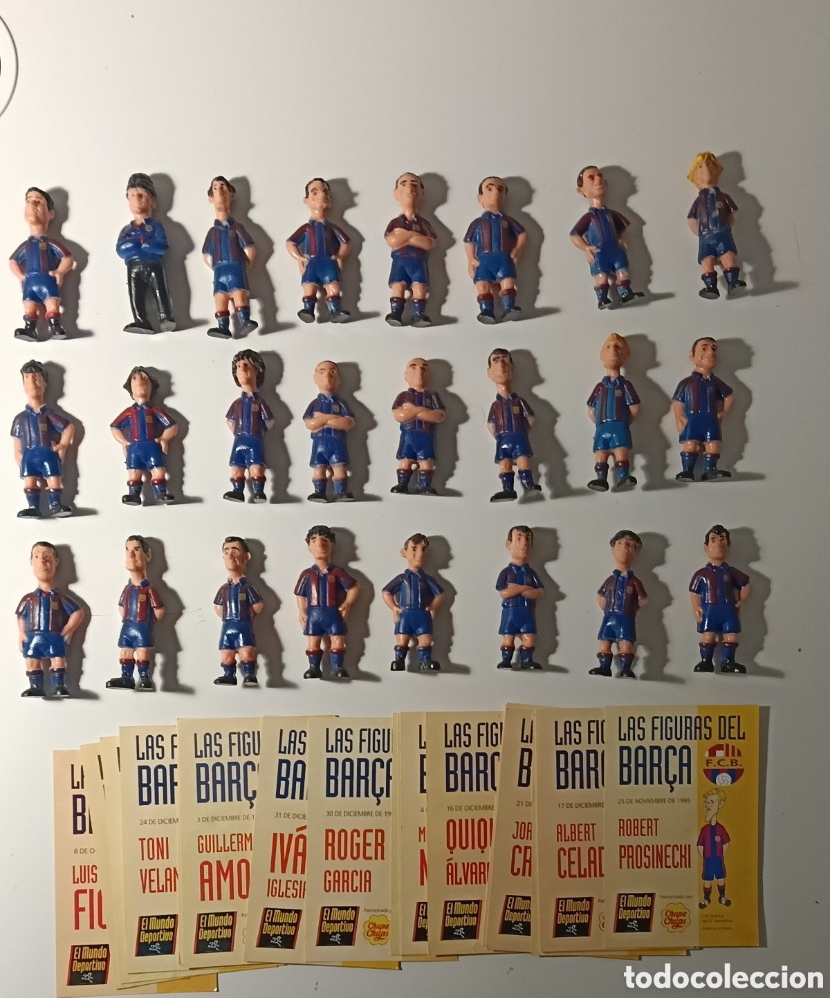 &Aacute;lbum de f&uacute;tbol completo: Colecci&oacute;n Las Figuras del Bar&ccedil;a Chupa Chup 95-96 F&uacute;tbol