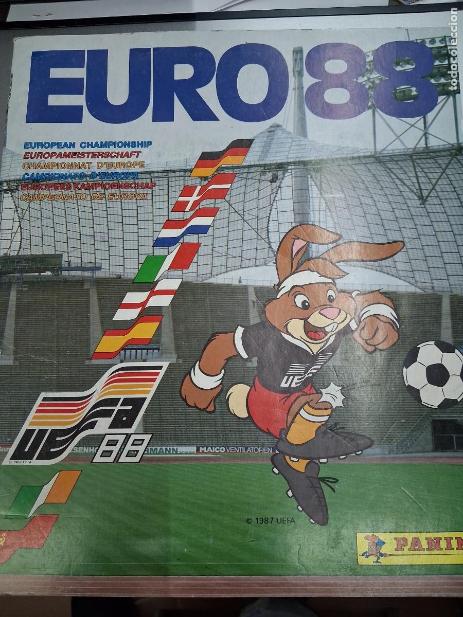 &Aacute;lbum de f&uacute;tbol completo: ALBUM CROMOS COMPLETO FUTBOL EUROCOPA EURO 88 1988 PANINI