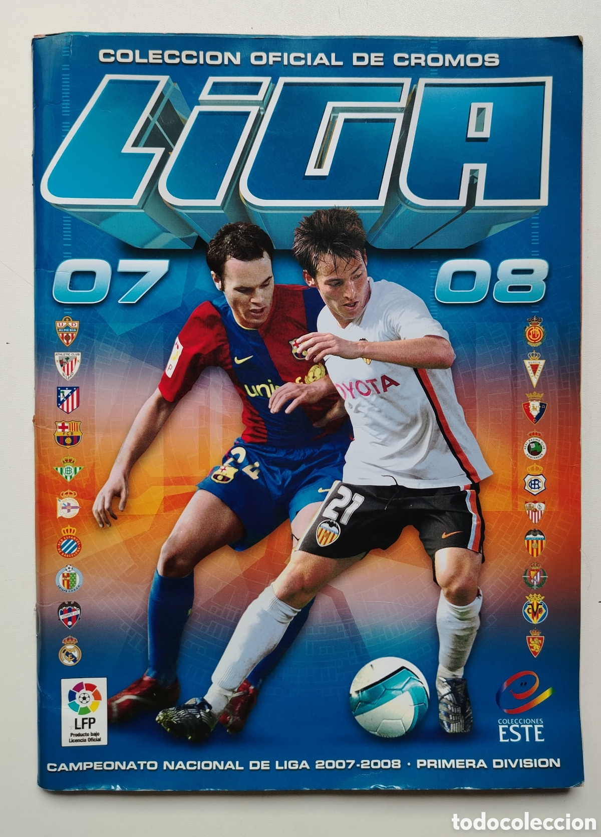 &Aacute;lbum de f&uacute;tbol completo: Album futbol Liga 07 08 2007 2008 colecciones Este
