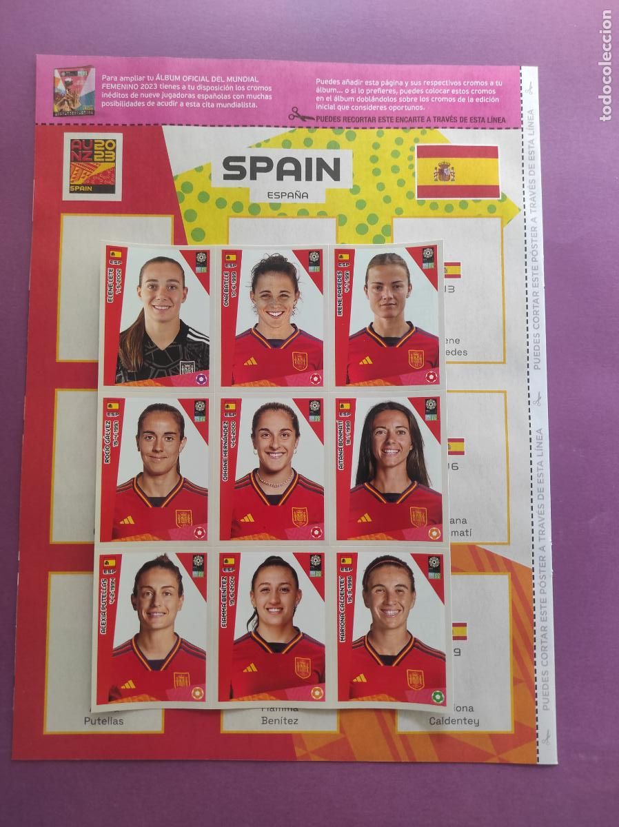 &Aacute;lbum de f&uacute;tbol completo: SET 9 CROMOS EXTRA SELECCION ESPA&Ntilde;OLA MUNIDAL 2023 PANINI - LAMINA ESPA&Ntilde;A ACTUALIZACION CAMPEONAS 23