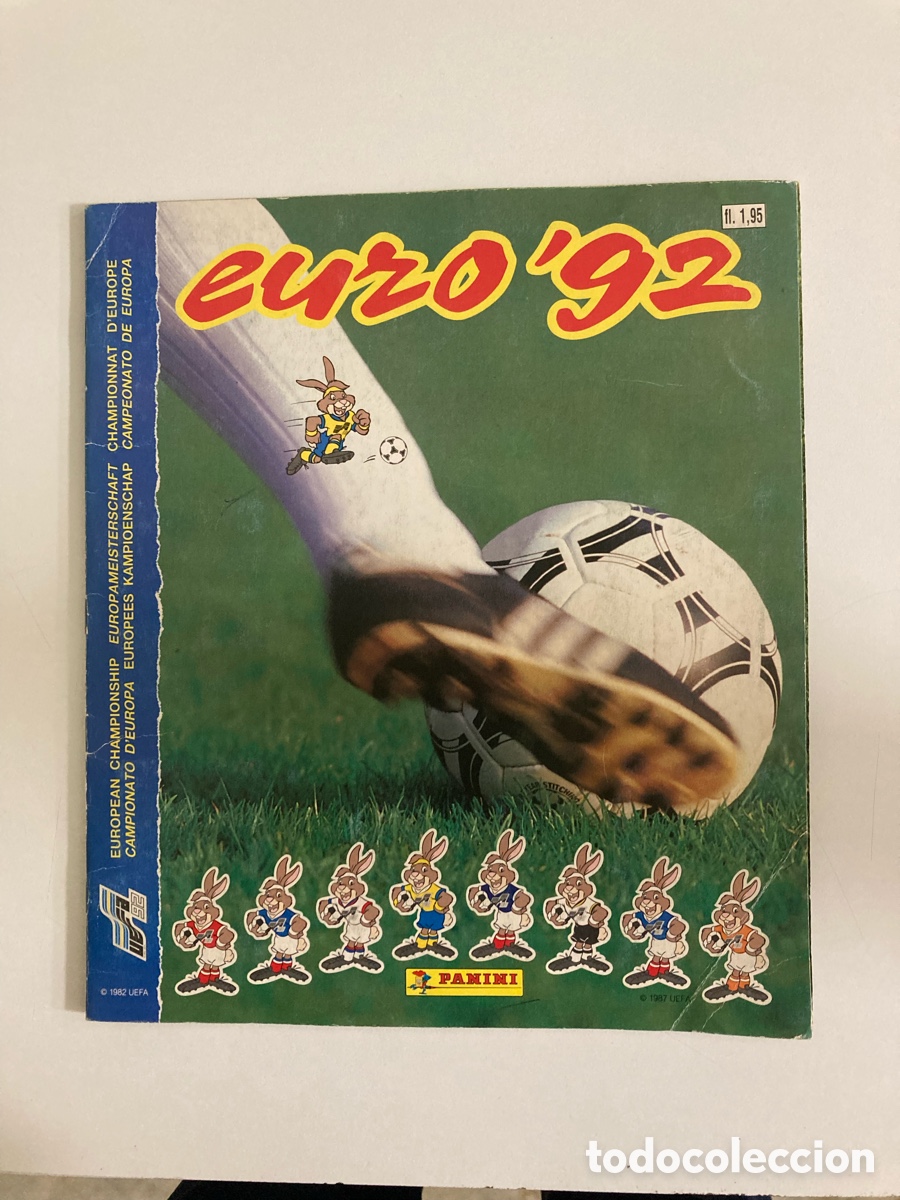 &Aacute;lbum de f&uacute;tbol completo: Album completo futbol Euro 92+Poster-Eurocopa 92-Panini-Buen estado