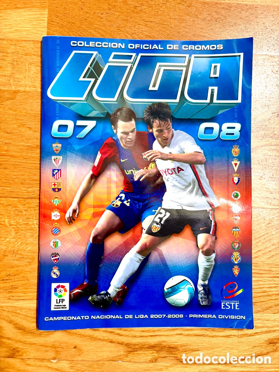 &Aacute;lbum de f&uacute;tbol completo: &Aacute;lbum Liga Este 2007/08 PLANCHA (Vac&iacute;o + Extras Interiores) + 2 L&aacute;minas