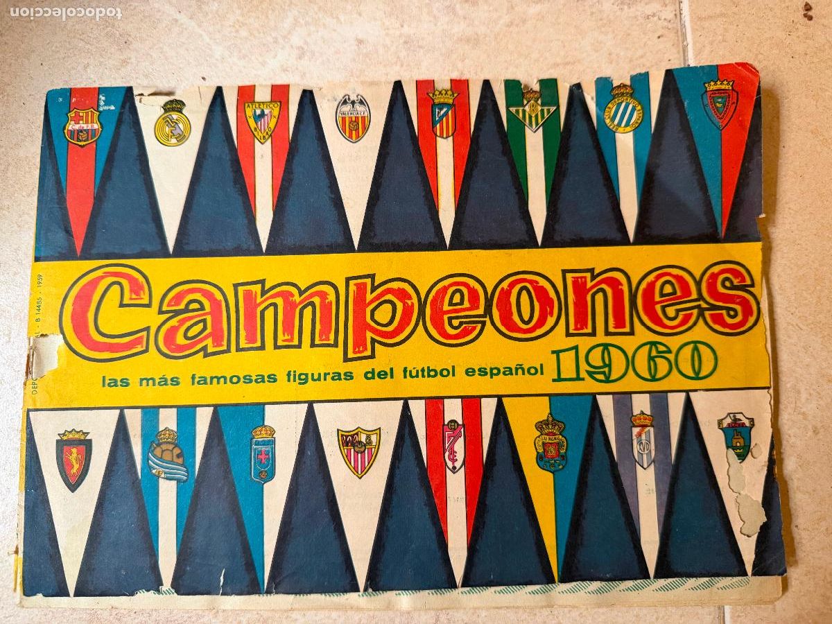 &Aacute;lbum de f&uacute;tbol completo: &Aacute;lbum de f&uacute;tbol campeones 1960