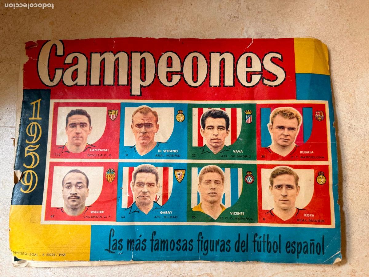 &Aacute;lbum de f&uacute;tbol completo: &Aacute;lbum de f&uacute;tbol campeones 1959