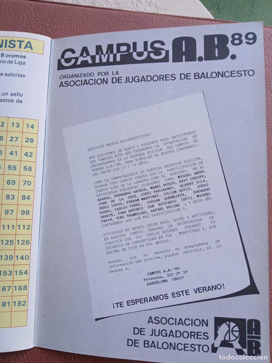 &Aacute;lbum de f&uacute;tbol completo: Baloncesto Liga 89. J.Merchante ACB.