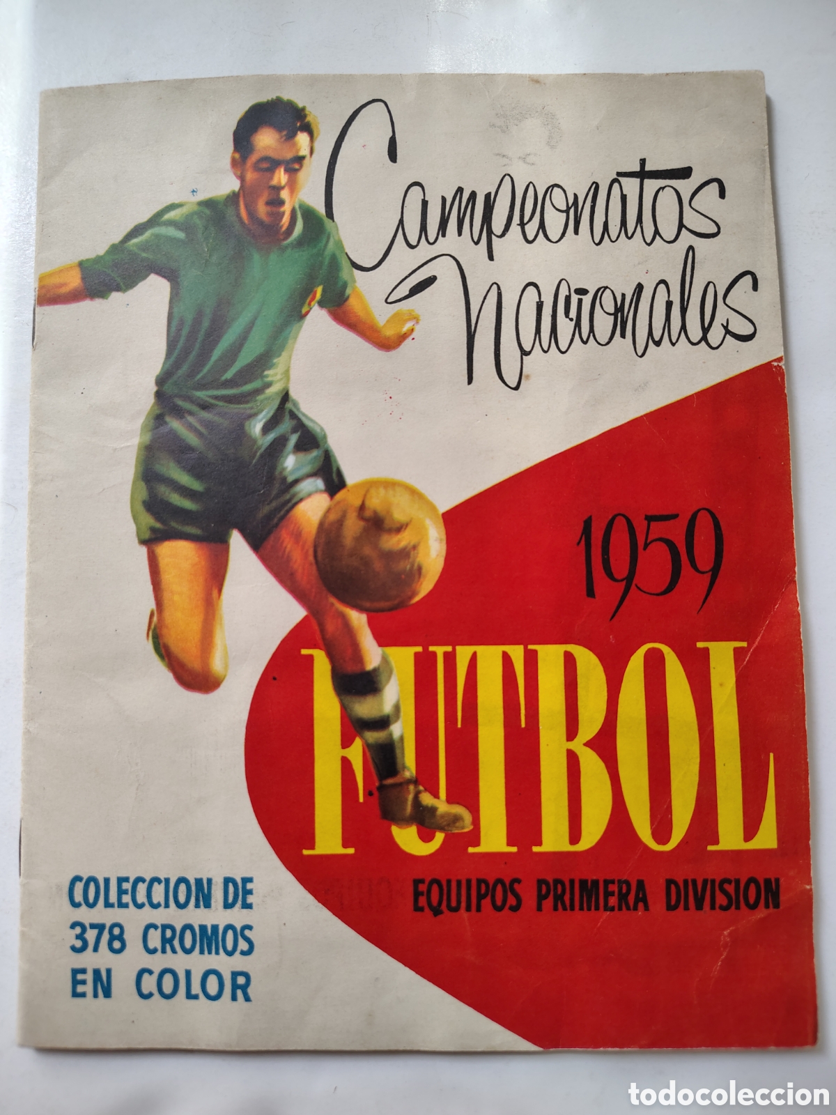 &Aacute;lbum de f&uacute;tbol completo: &Aacute;lbum de f&uacute;tbol Campeonatos Nacionales de 1959 editorial Ruiz Romero, completo.