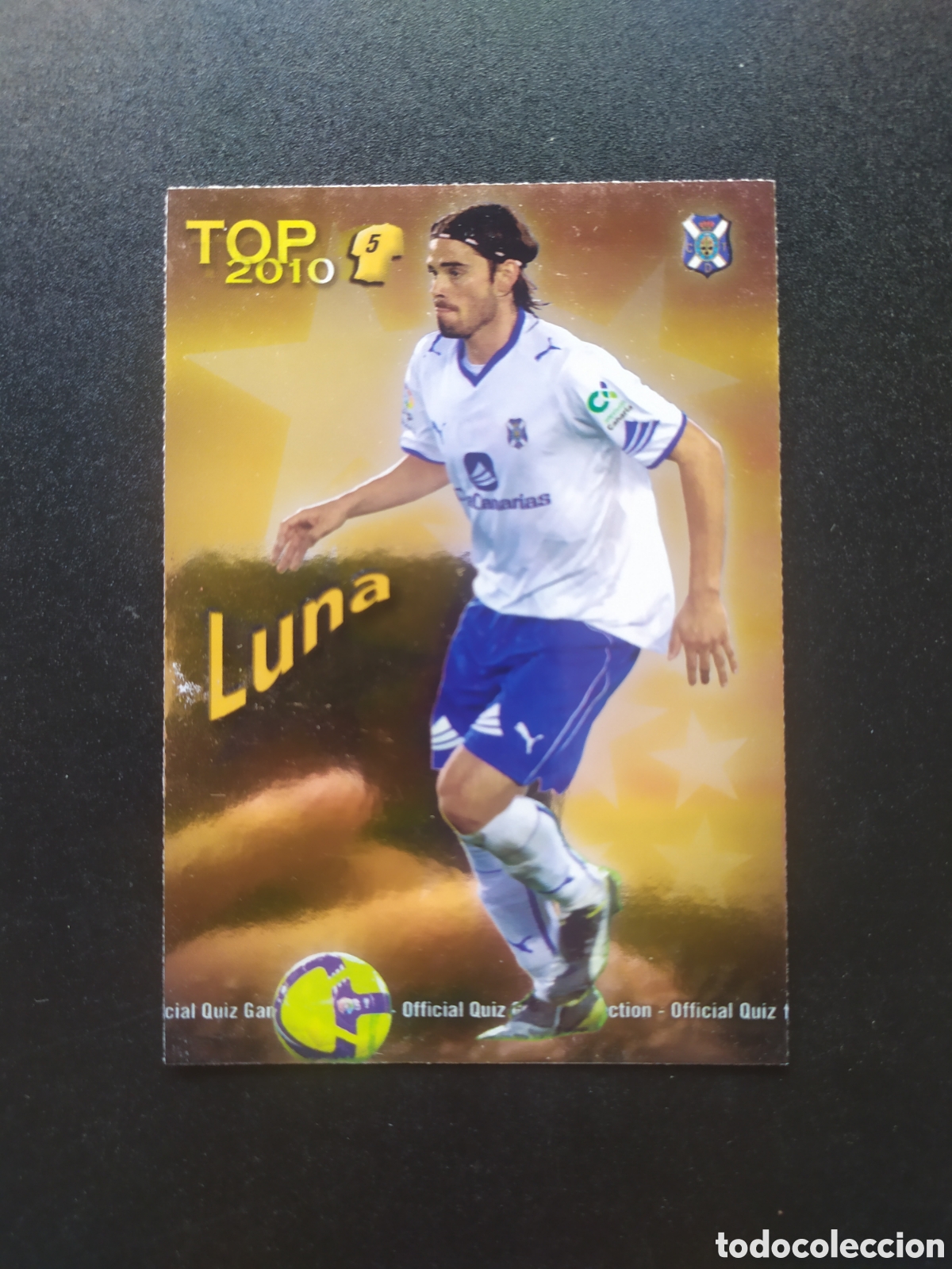 &Aacute;lbum de f&uacute;tbol completo: Mundicromo fichas Liga 2009 2010 09 10 Luna top brillo dorado corregido n&deg; 575 Tenerife
