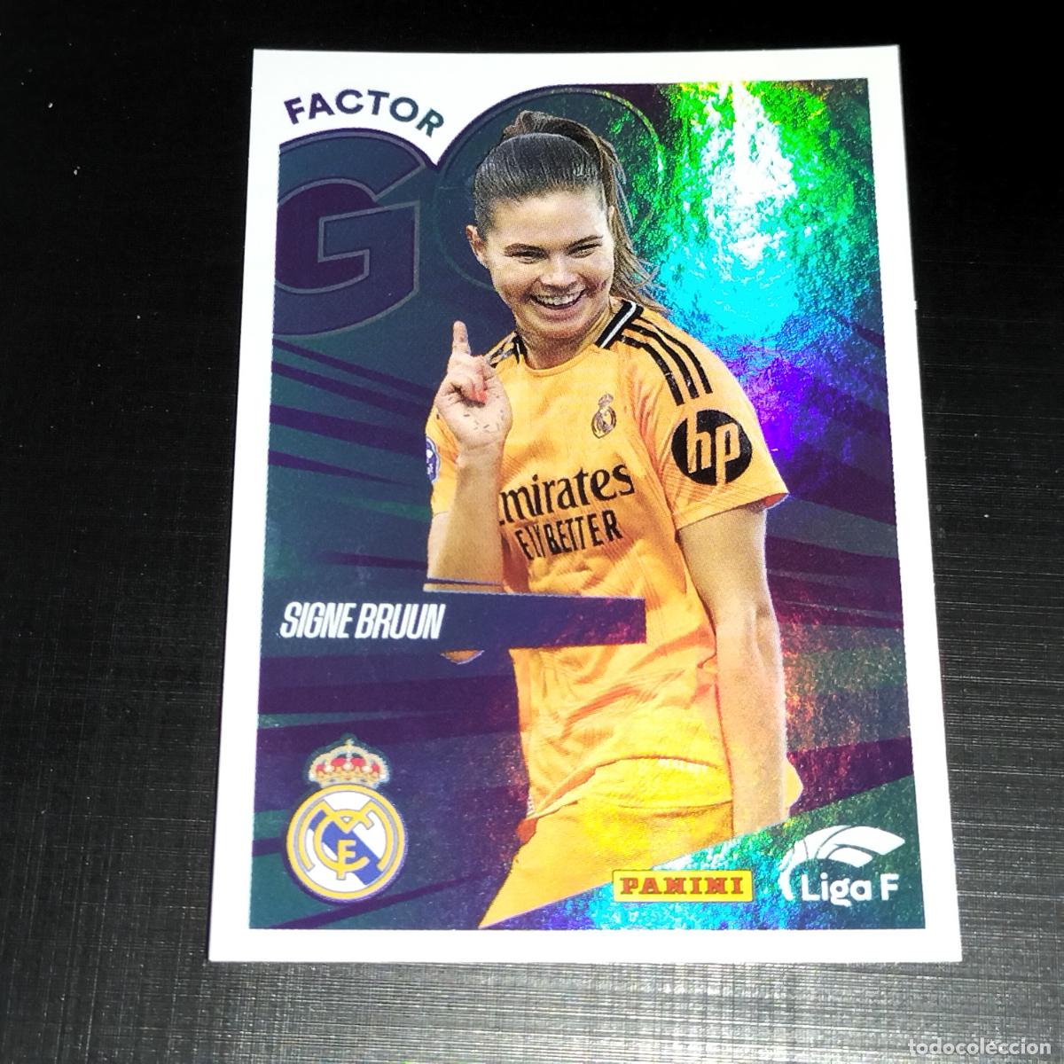&Aacute;lbum de f&uacute;tbol completo: 371 SIGNE BRUUN REAL MADRID FACTOR GOL CROMOS LIGA F FEMENINA PANINI 2024 2025 24 25