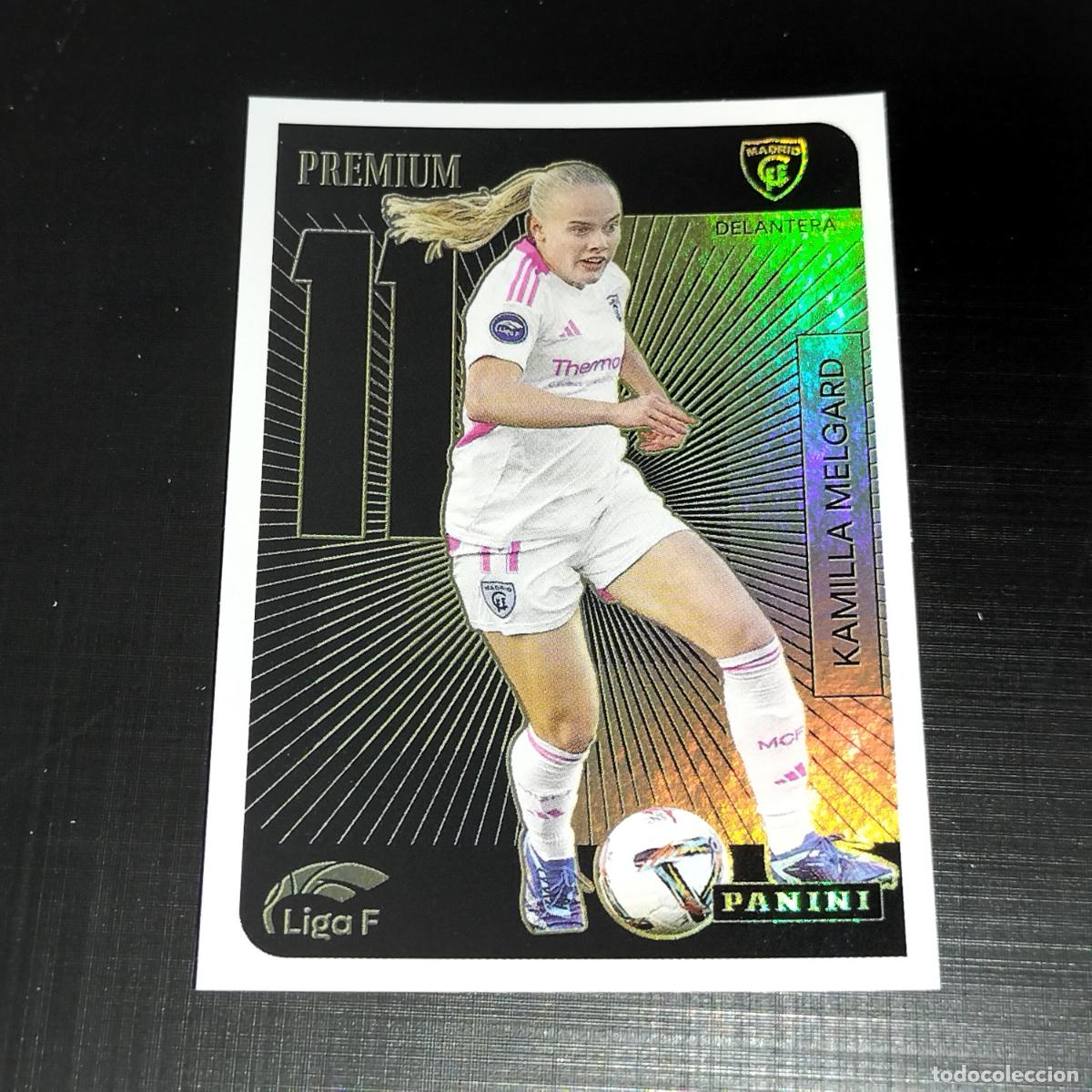 &Aacute;lbum de f&uacute;tbol completo: KAMILLA MELGARD PREMIUM 11 CFF MADRID CROMOS LIGA F FEMENINA PANINI 2024 2025 24 25