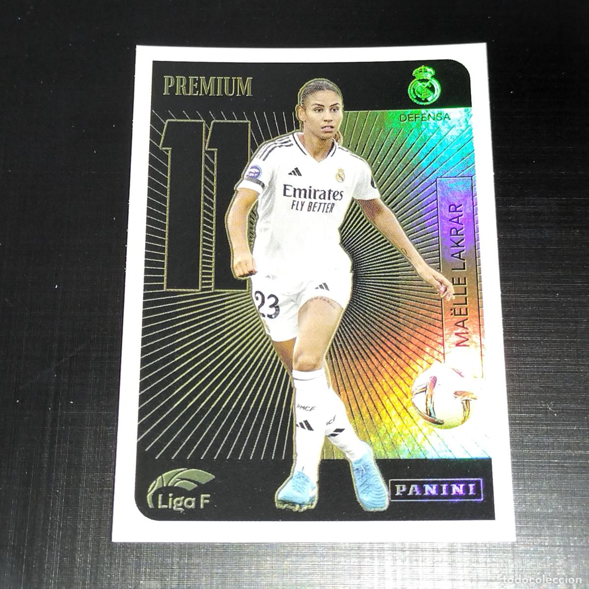 &Aacute;lbum de f&uacute;tbol completo: MAELLE LAKRAR PREMIUM 11 REAL MADRID CROMOS LIGA F FEMENINA PANINI 2024 2025 24 25