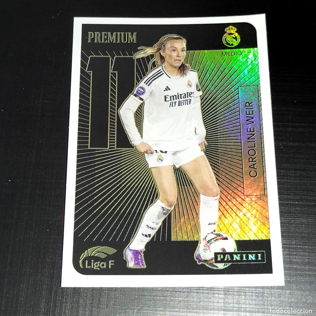 &Aacute;lbum de f&uacute;tbol completo: CAROLINE WEIR PREMIUM 11 REAL MADRID CROMOS LIGA F FEMENINA PANINI 2024 2025 24 25