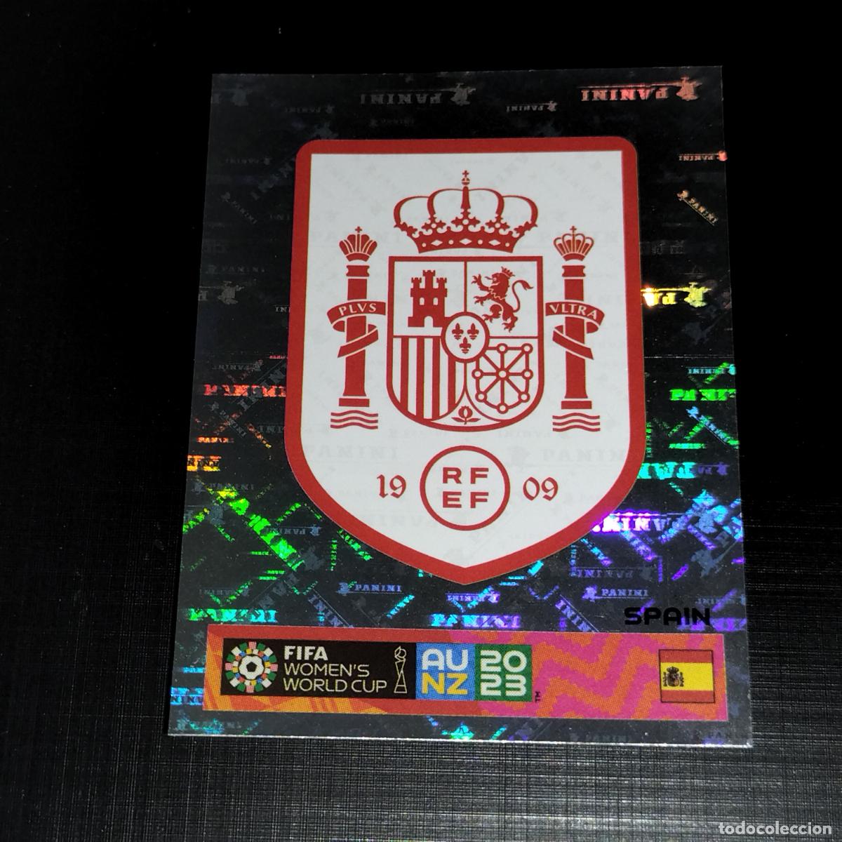&Aacute;lbum de f&uacute;tbol completo: 141 ESCUDO LOGO ESPA&Ntilde;A CROMO FIFA WOMEN'S WORLD CUP AU NZ PANINI MUNDIAL FEMENINO 23 2023