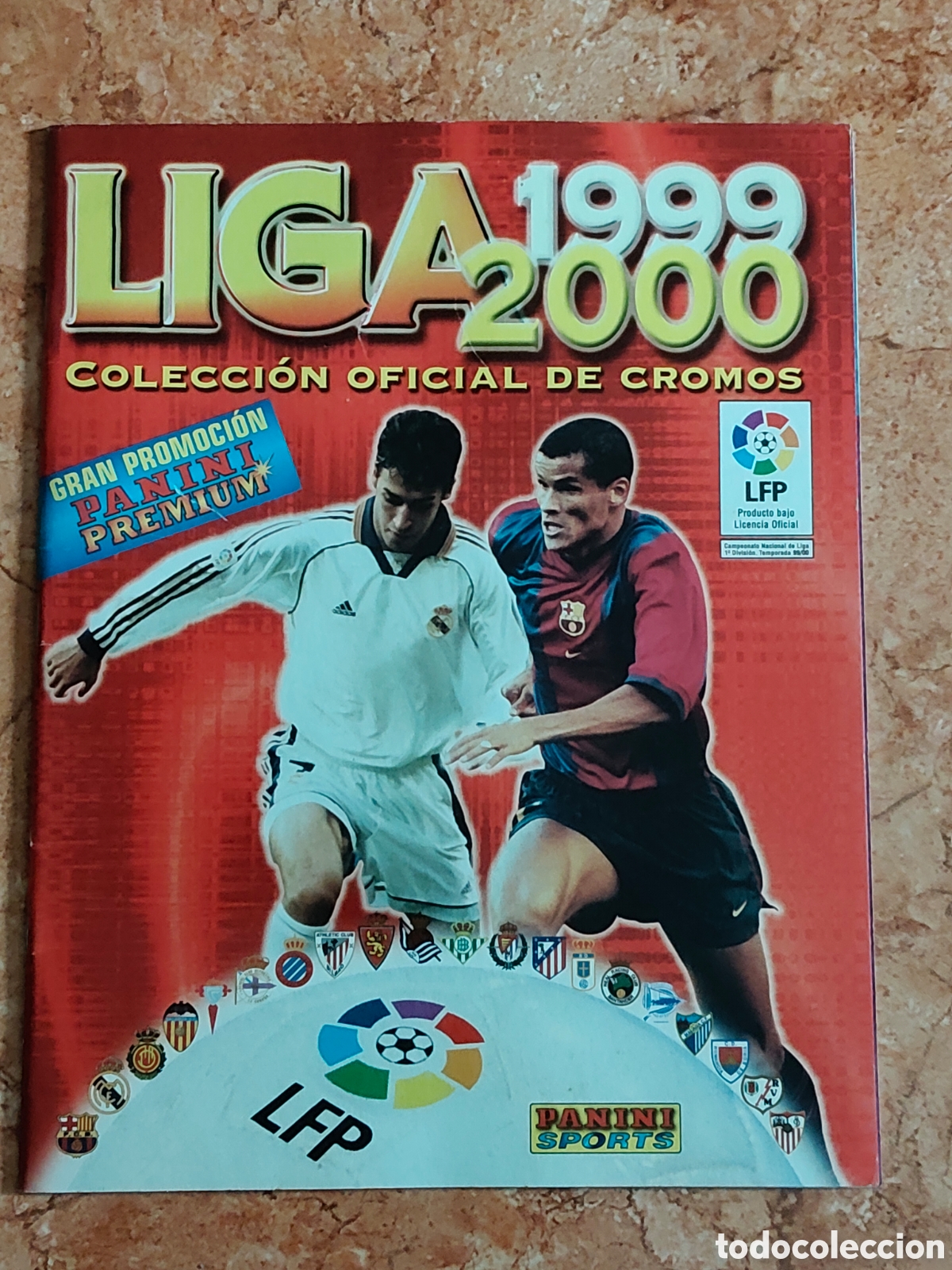&Aacute;lbum de f&uacute;tbol completo: &Aacute;lbum vac&iacute;o plancha Liga. 1999 2000 editorial Panini