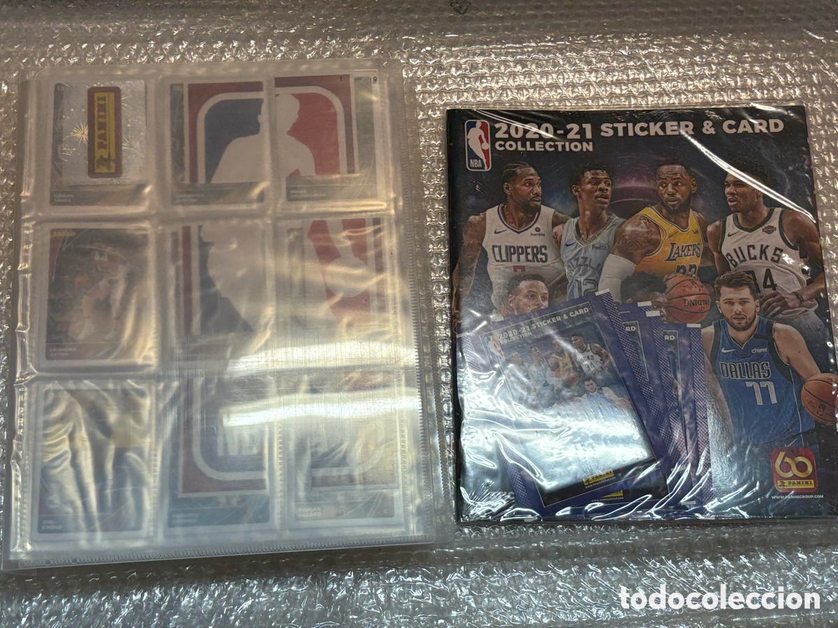 &Aacute;lbum de f&uacute;tbol completo: 2020-21 Panini NBA Sticker Collection 100% + Album + 500 Stickers + 100 Trading