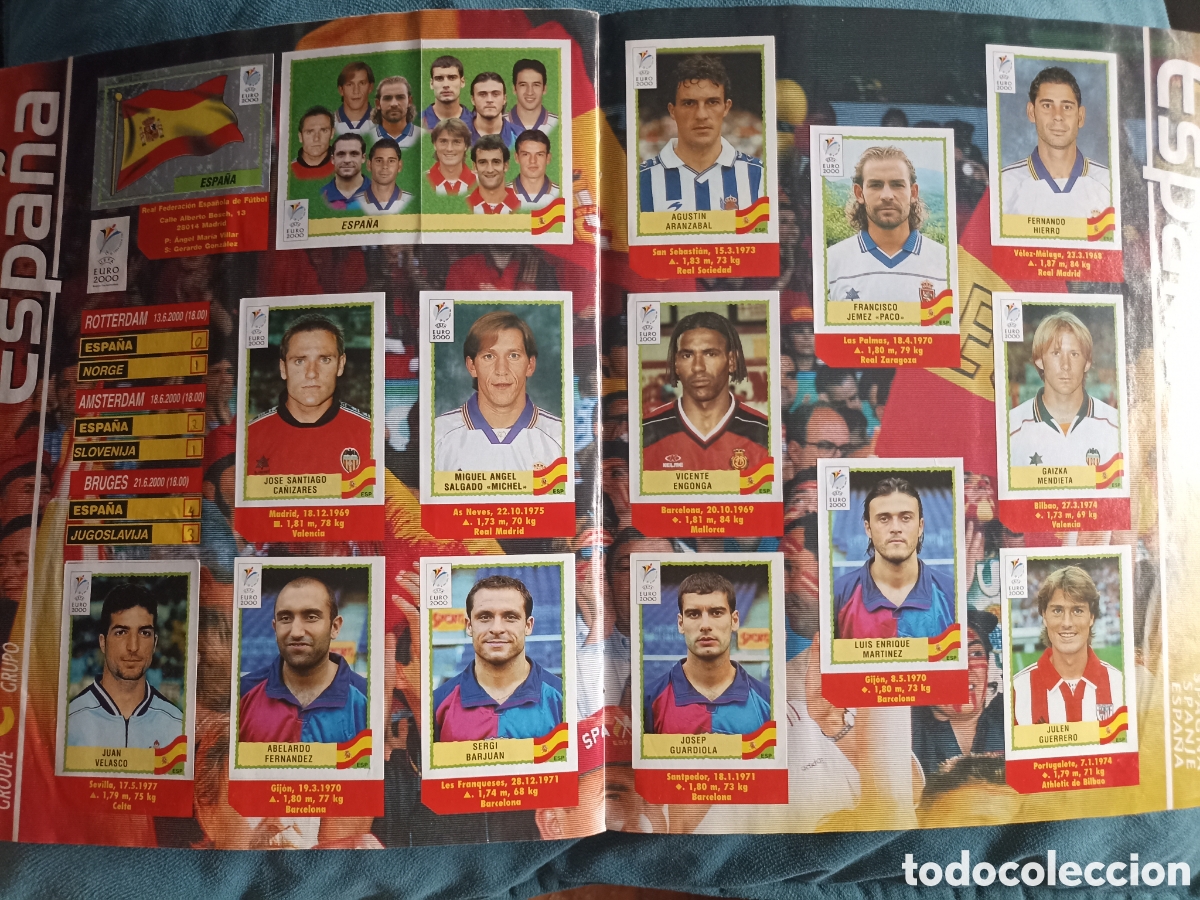 &Aacute;lbum de f&uacute;tbol completo: Album Euro 2000 completo Panini