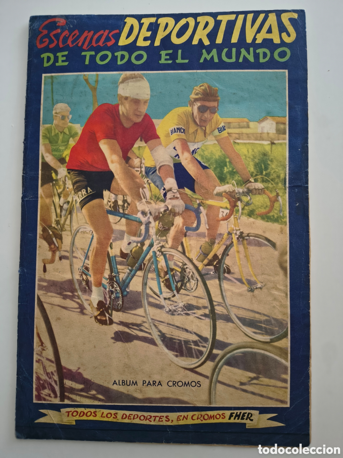 &Aacute;lbum de f&uacute;tbol completo: &Aacute;lbum de cromos Escenas Deportivas de Todo el Mundo de Fher, publicado en 1953