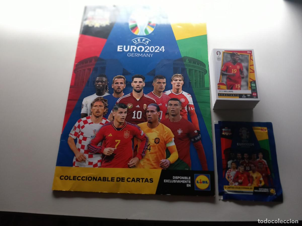 &Aacute;lbum de f&uacute;tbol completo: EUROCOPA 2024 LIDL 24 - TOPPS - MATCH ATTAX - COMPLETA (108) + ALBUM + 1 SOBRE SIN ABRIR