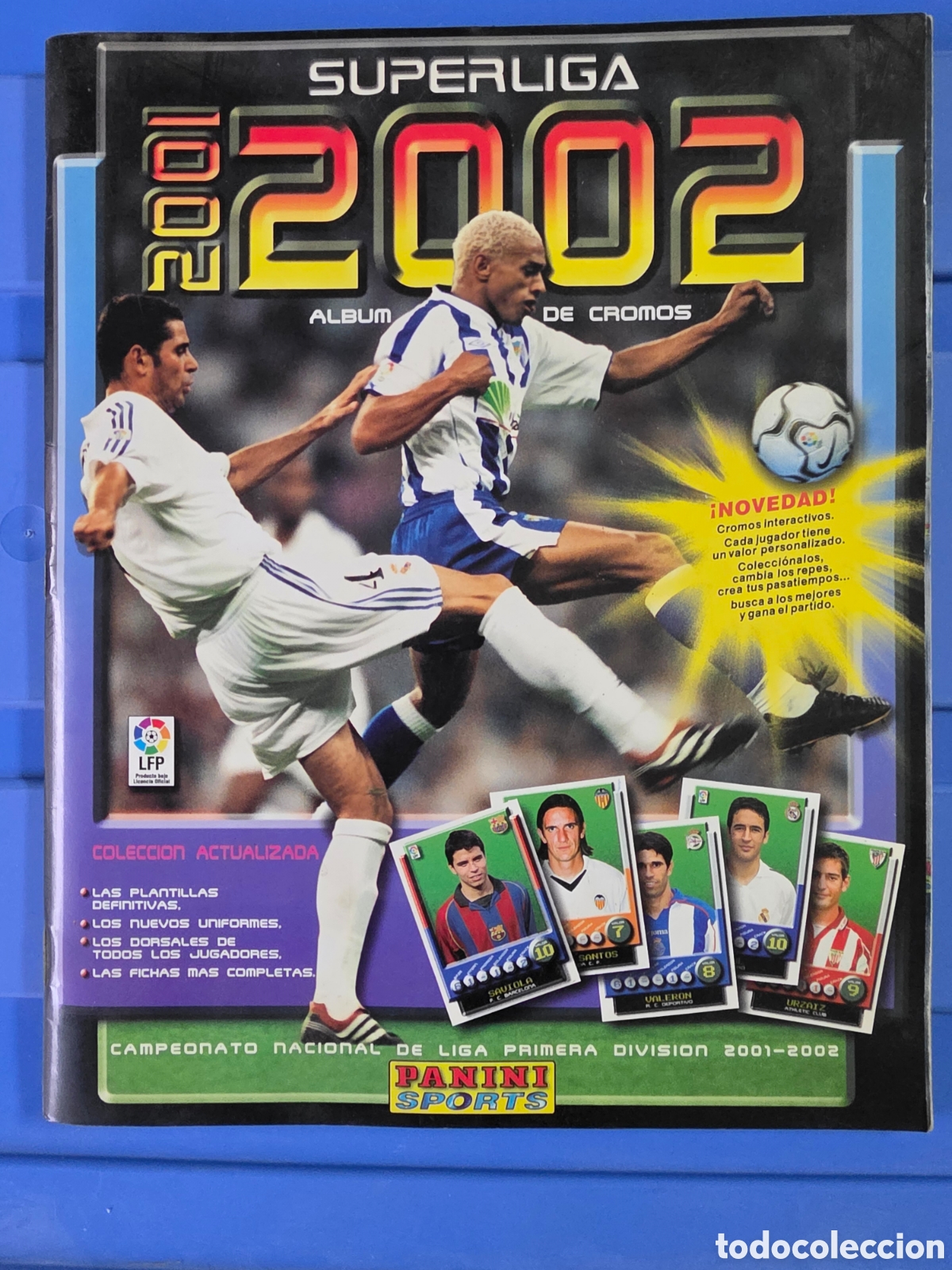 &Aacute;lbum de f&uacute;tbol completo: SUPER LIGA 2001 2002 COMPLETISIMO EXCEPTO MERCADO DE INVIERNO