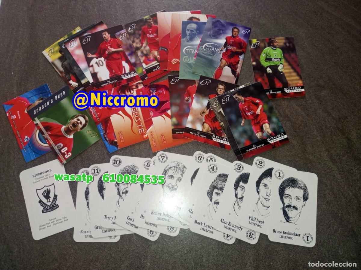 &Aacute;lbum de f&uacute;tbol completo: futera liverpool 34 tarjetas sueltas dalglish rush owen fowler ziege niccromo