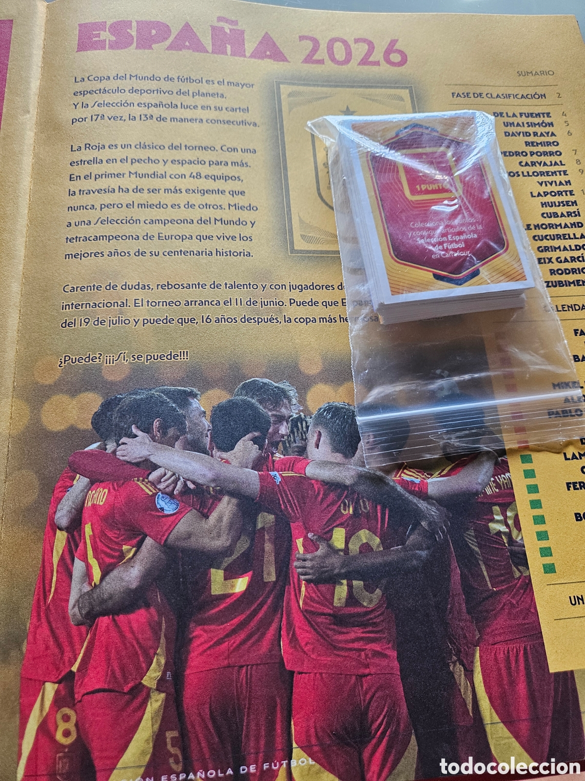 &Aacute;lbum de f&uacute;tbol completo: Mundial Carrefour 2026.