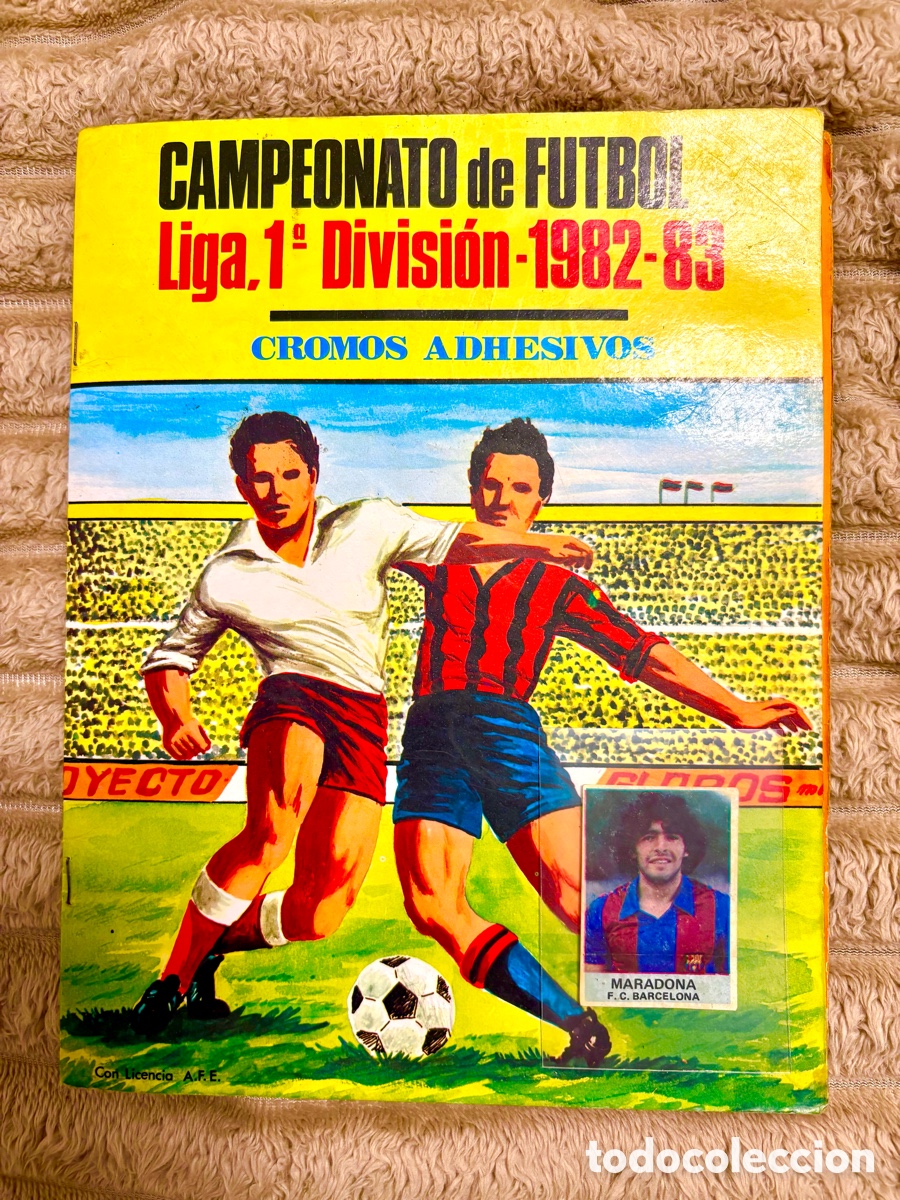 &Aacute;lbum de f&uacute;tbol completo: &Aacute;lbum F&uacute;tbol Liga 82-83 Mateo Mirete Zaragoza - Completo + Cromo MARADONA Original Suelto