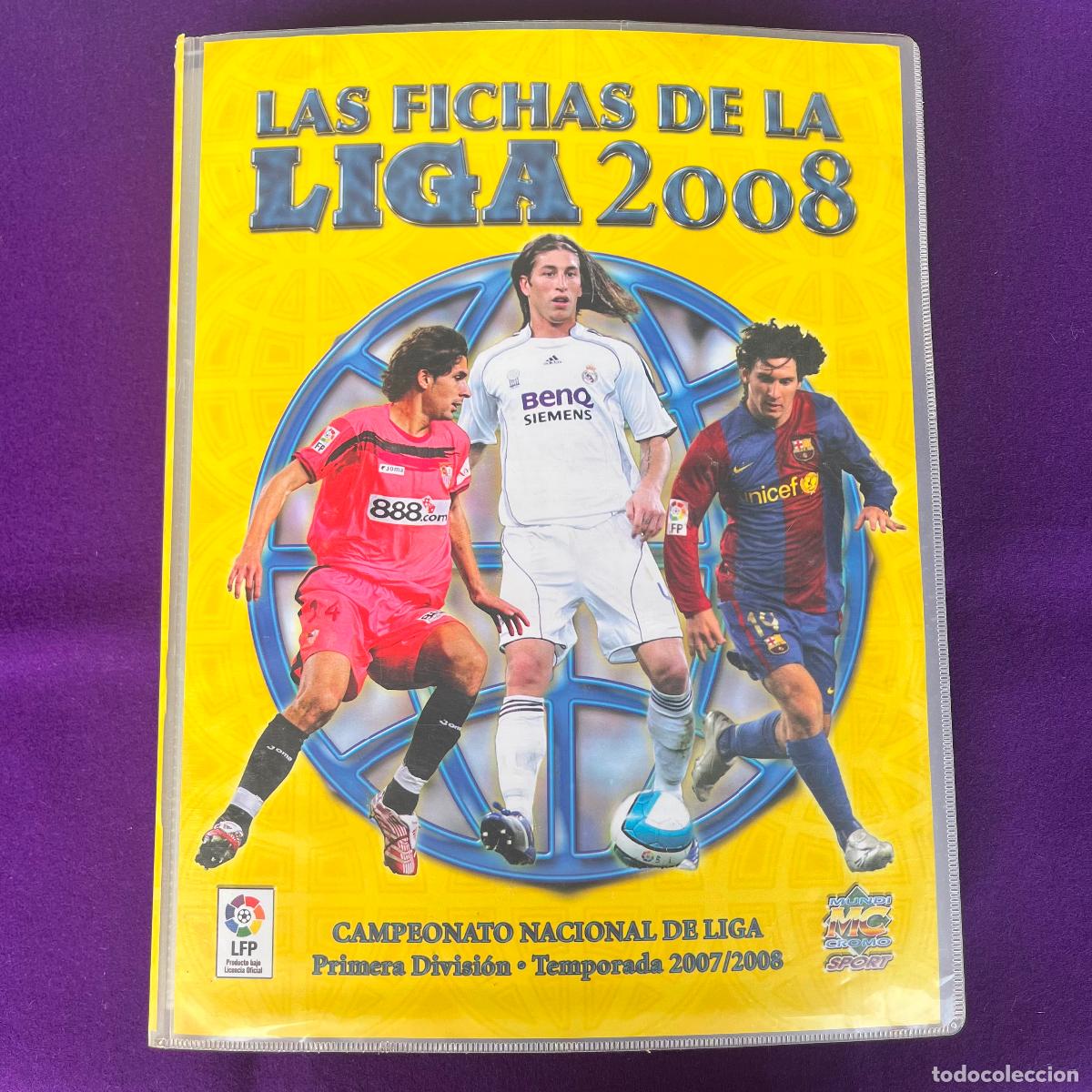 Complete Football Album: LAS FICHAS DE LA LIGA 2008. 2007/2008. ALBUM COMPLETO DEL 1 AL 666. + 8 FICHAS DOBLES. MUNDI CROMO.